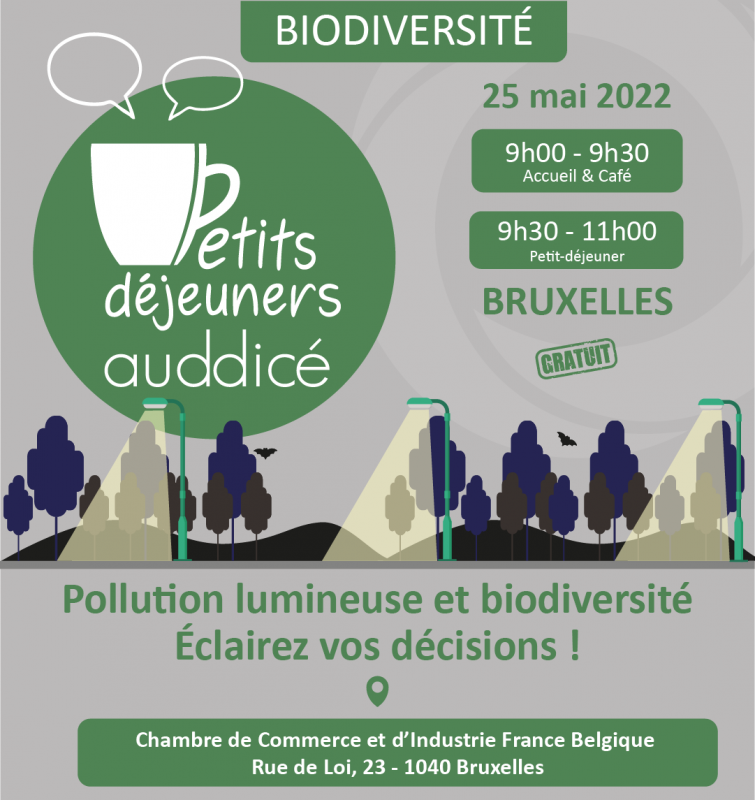Invitation petit-déjeuner conférence sur la pollution lumineuse en 2022